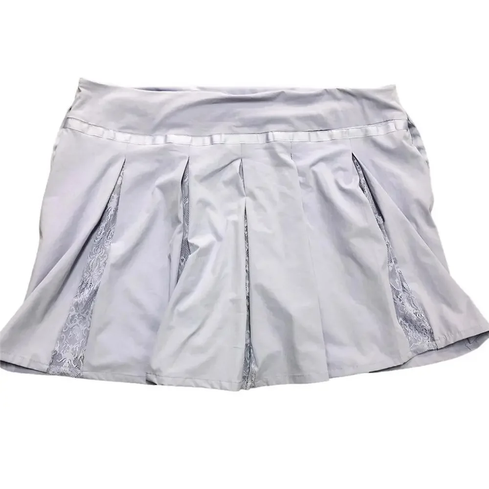 Nike Women’s Lavender Golf Skirt Pleated Lave Insets Dry Fit Back Pocket w/Snap
